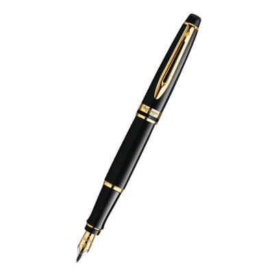 Waterman Charleston Ebony Black GT Fountain Pen M – The Pen Shop