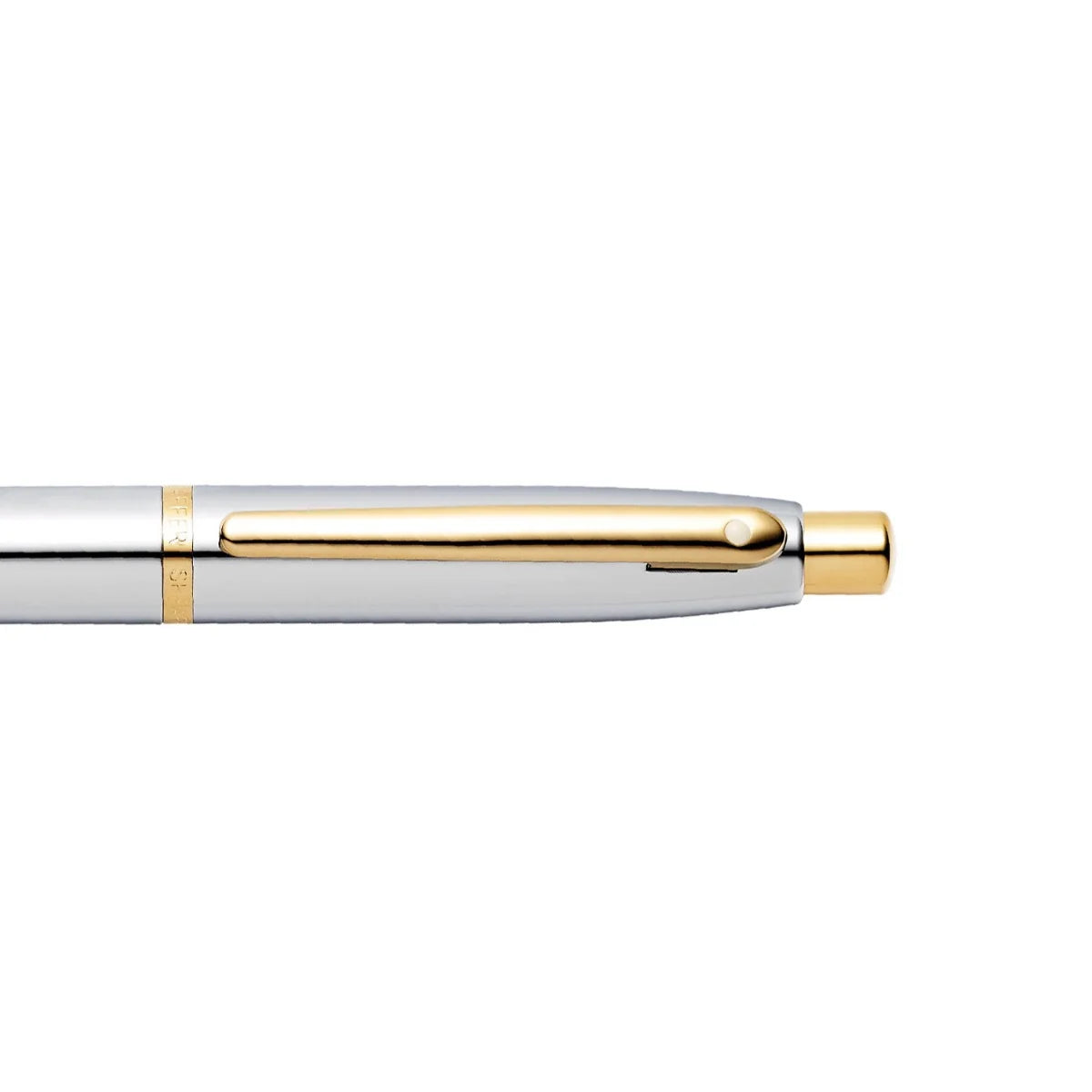 Sheaffer Gift Set ft. VFM Polished Chrome with Gold Trims as Set of 2 pens - BallPoint Pen & Fountain Pen (M)