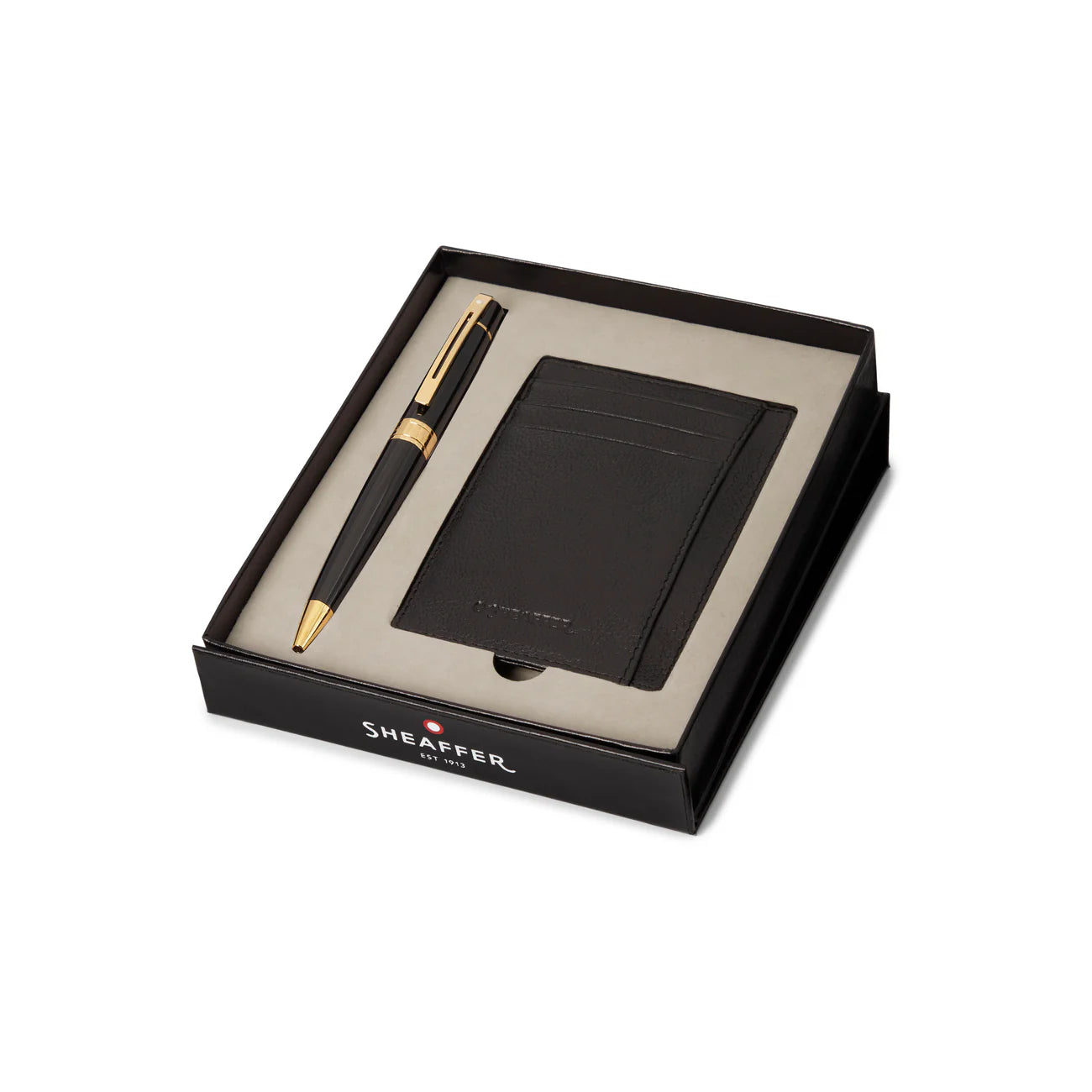 Sheaffer Gift Set Glossy Black 300 Ballpoint Pen with Gold