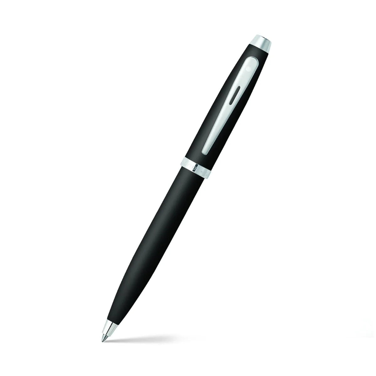 Sheaffer® 100 Matte Black Ballpoint Pen With Chrome Trim
