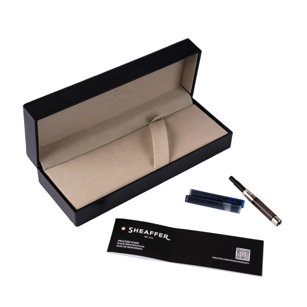 Sheaffer 500 Translucent Red Barrel with Bright Chrome Cap Ballpoint Pen