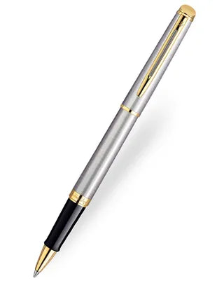 Waterman Hemisphere Stainless Steel Gold Trim Ballpoint Pen