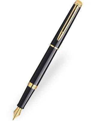 Waterman Hemisphere Black Gold Trim Fountain Pen - The Pen Shop
