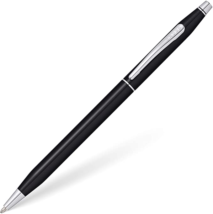Cross Classic Century Black Lacquer Ballpoint Pen with Chrome Appointments - The Pen Shop