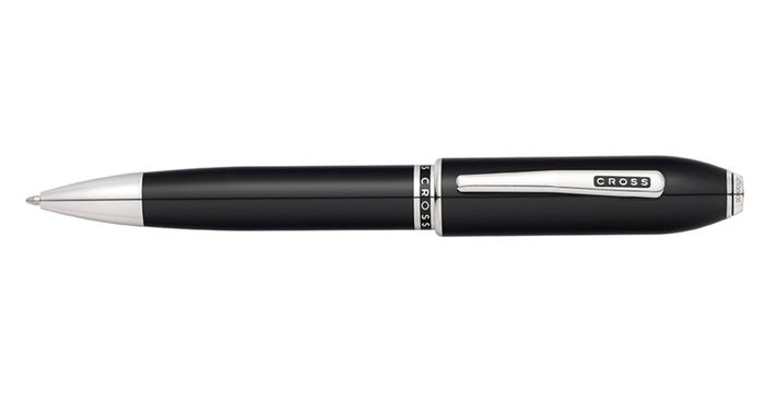 Cross Peerless 125 Obsidian Black Lacquer Ballpoint Pen - The Pen Shop
