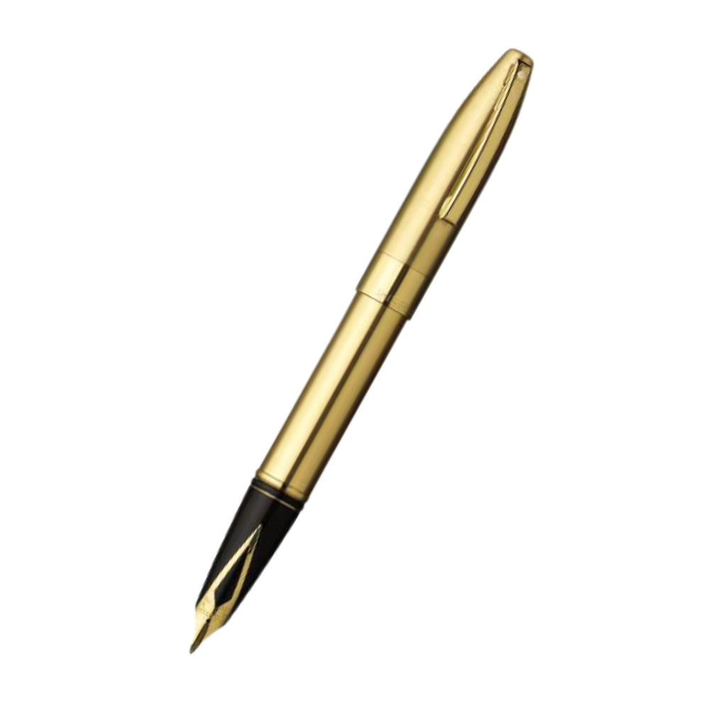 Sheaffer Legacy Heritage Brushed Gold Plate Fountain Pen (Broad)
