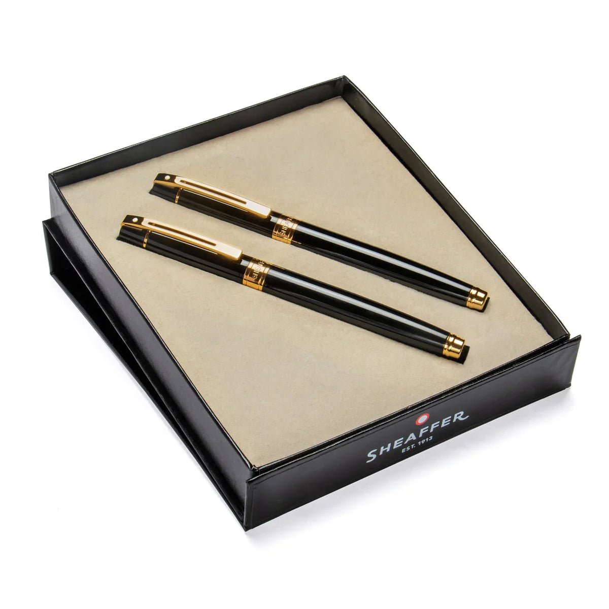 Sheaffer Gift Set ft. Glossy Black 300 with Gold Tone Trim as Set of 2 pens - BallPoint Pen & Fountain Pen (M)