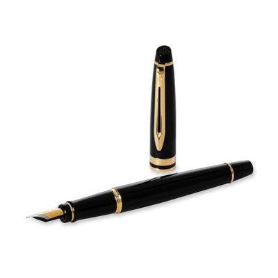 Waterman Charleston Ebony Black GT Fountain Pen M – The Pen Shop