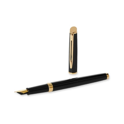 Waterman Hemisphere Black Gold Trim Fountain Pen