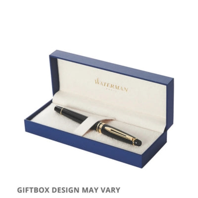 Waterman Charleston Ebony Black GT Fountain Pen M