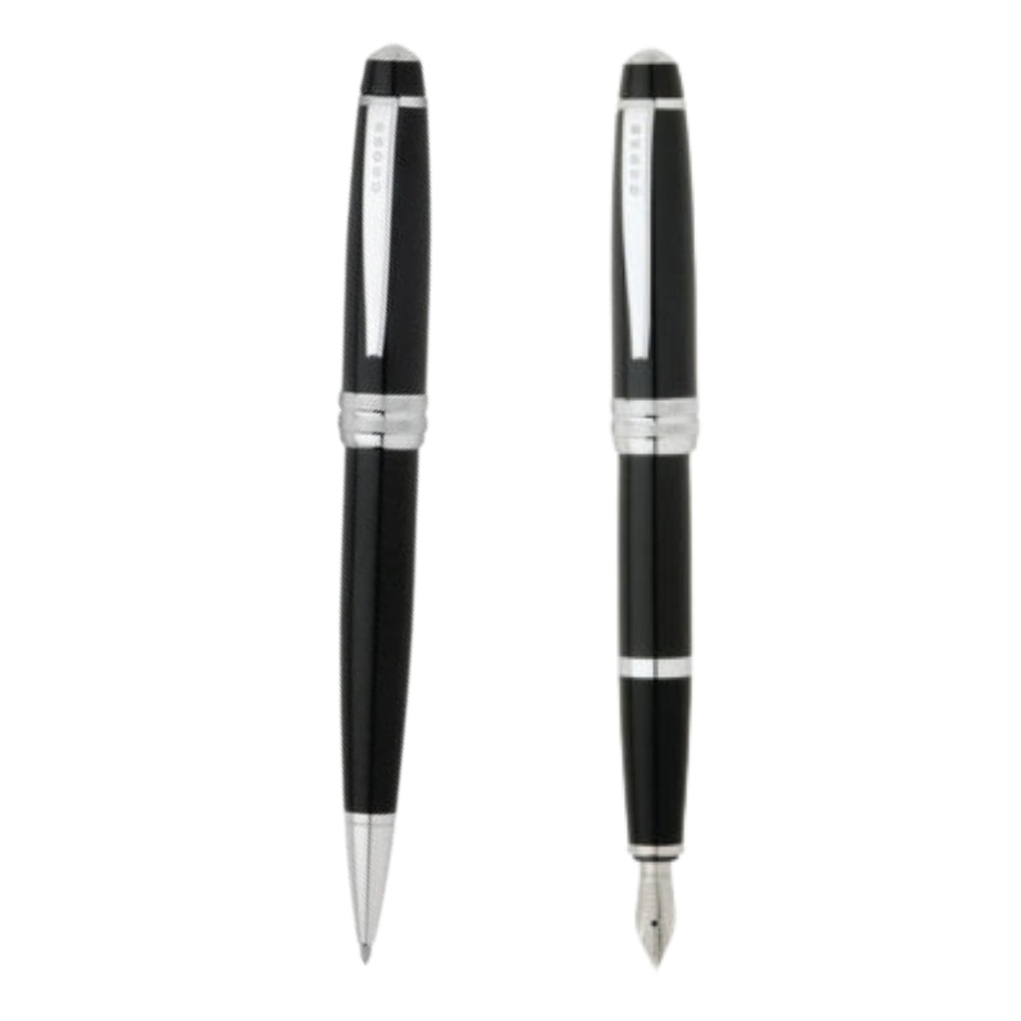 Cross Bailey Black Chrome Trim Fountain & Ballpoint Pen Gift Set