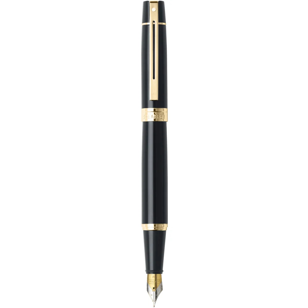 Sheaffer Gift Set ft. Glossy Black 300 with Gold Tone Trim as Set of 2 pens - BallPoint Pen & Fountain Pen (M)