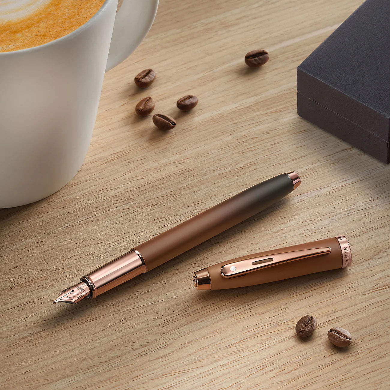 Sheaffer® 100 Coffee Edition Matt Brown Fountain Pen with Regal Brown PVD Trims