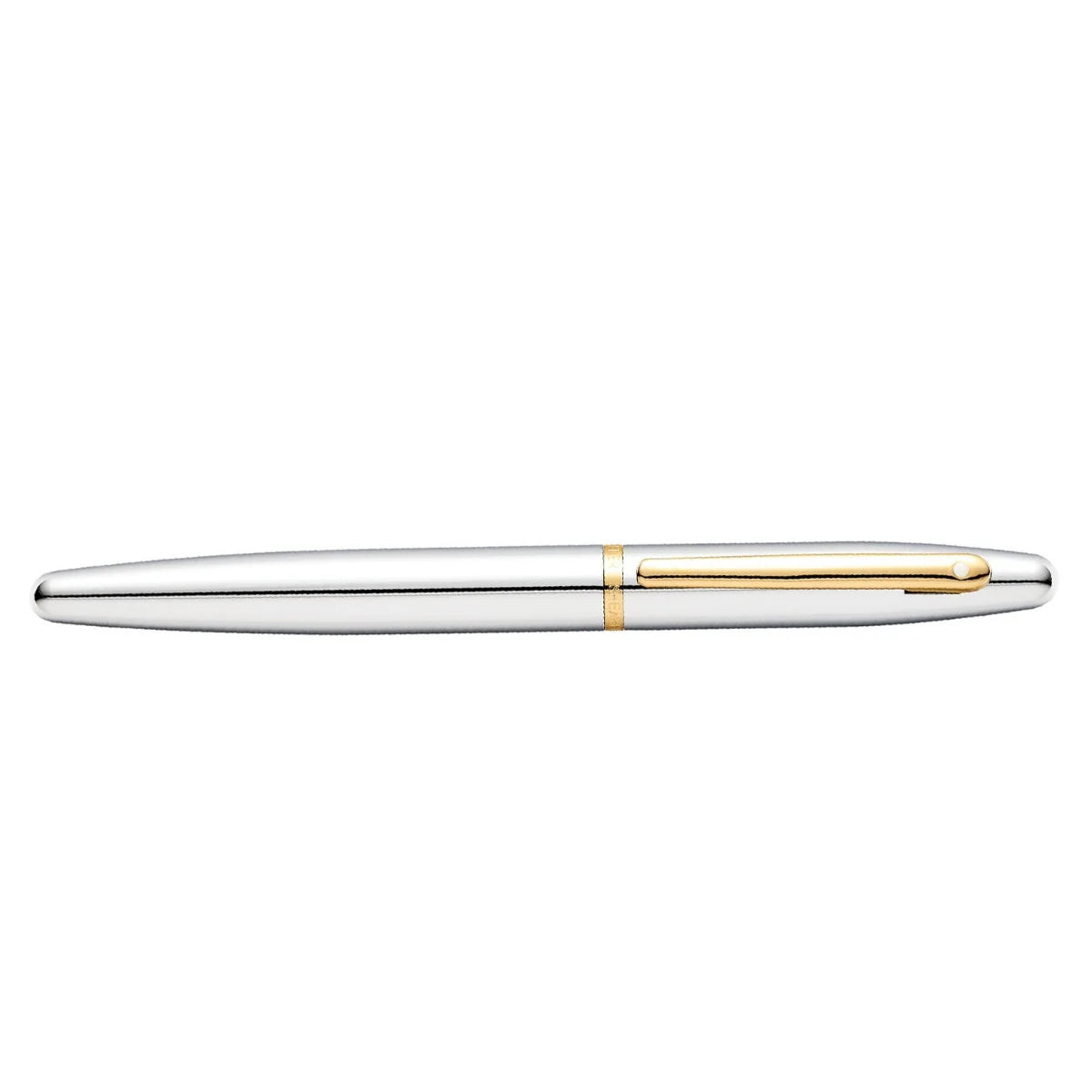 Sheaffer Gift Set ft. VFM Polished Chrome with Gold Trims as Set of 2 pens - BallPoint Pen & Fountain Pen (M)