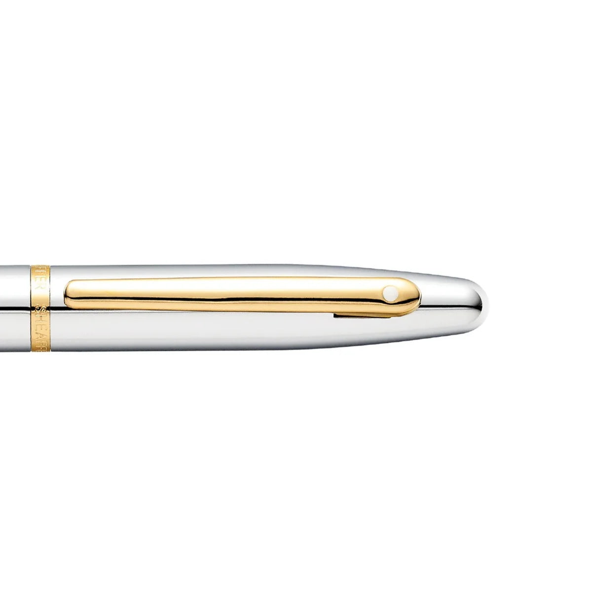 Sheaffer Gift Set ft. VFM Polished Chrome with Gold Trims as Set of 2 pens - BallPoint Pen & Fountain Pen (M)
