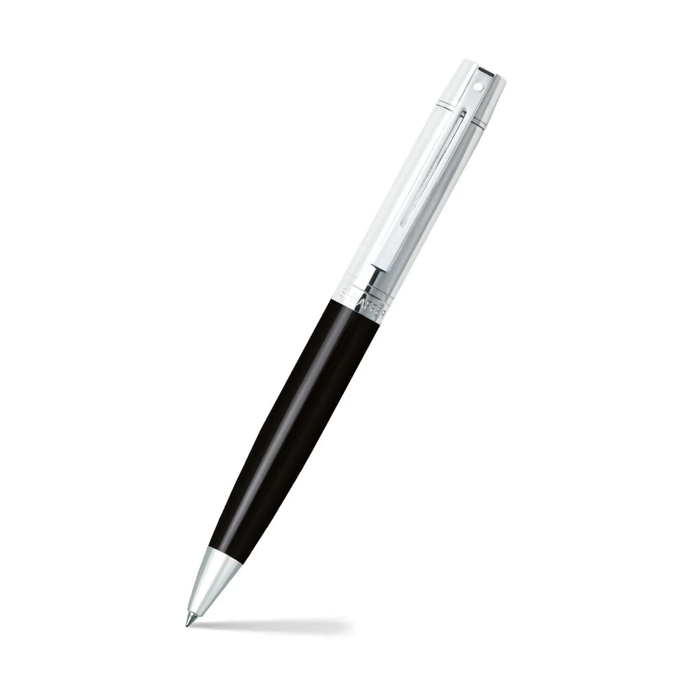 Sheaffer Gift Set ft. Glossy Black 300 with Chrome Trim as Set of 2 pens - Ballpoint Pen & Fountain pen (M)
