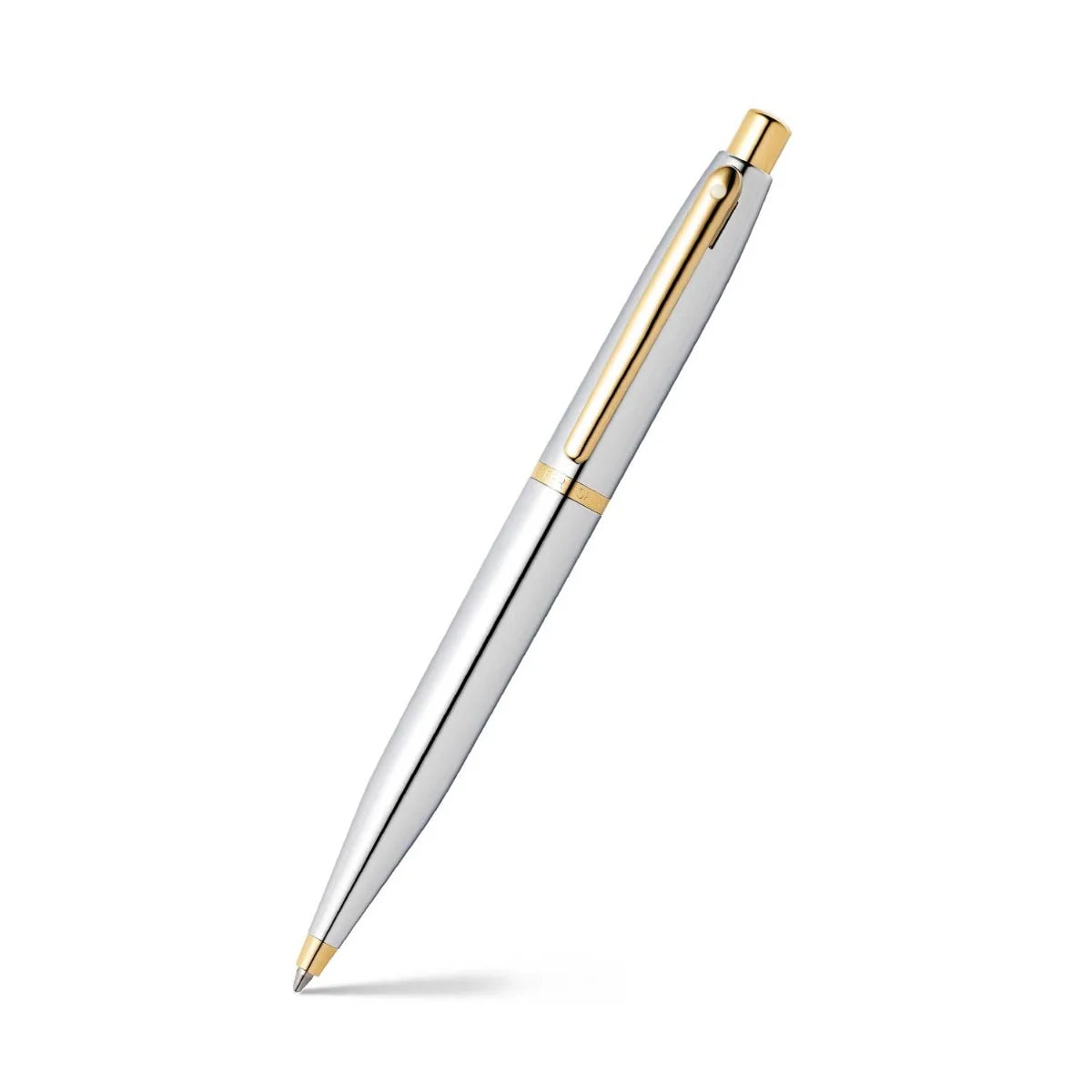 Sheaffer Gift Set ft. VFM Polished Chrome with Gold Trims as Set of 2 pens - BallPoint Pen & Fountain Pen (M)