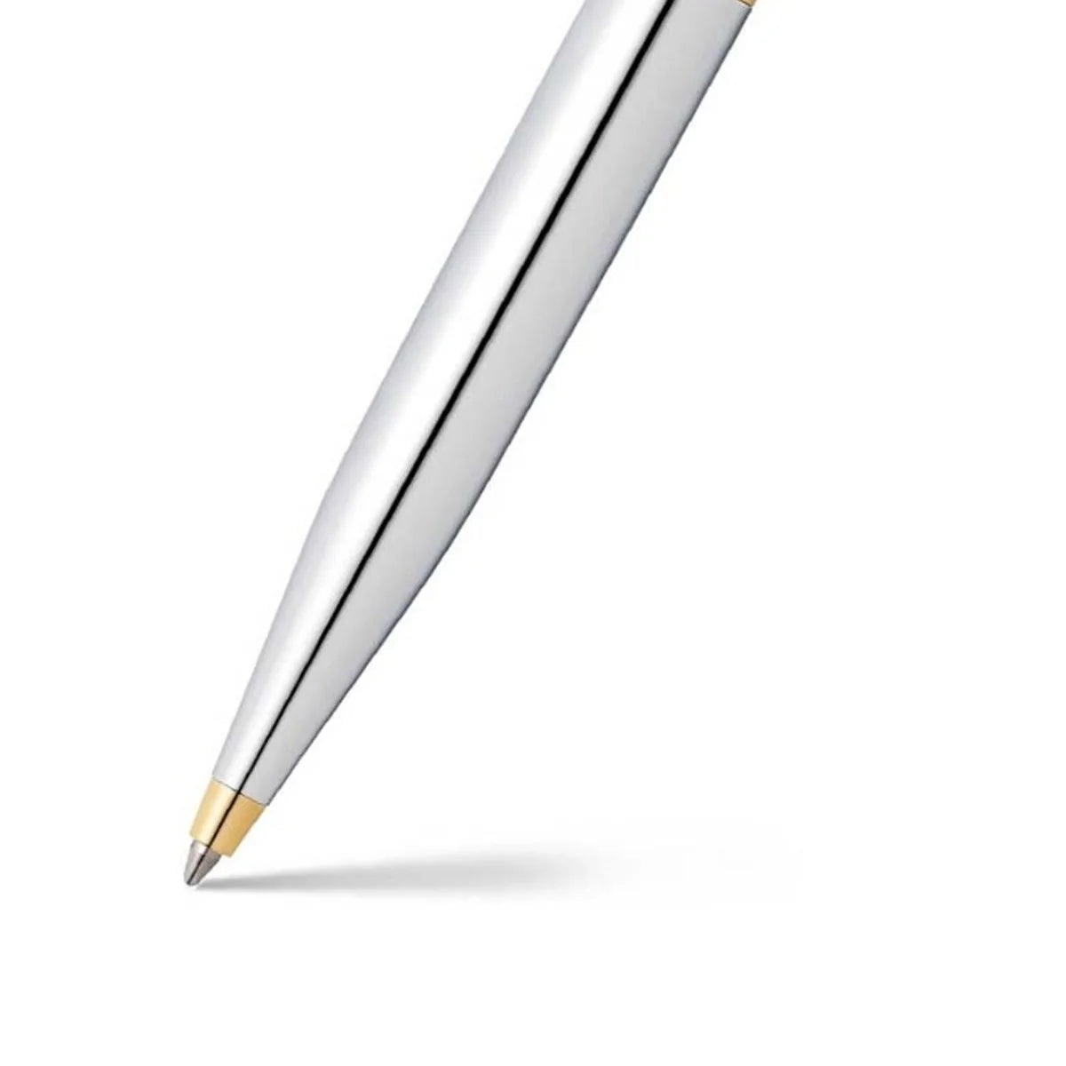 Sheaffer Gift Set ft. VFM Polished Chrome with Gold Trims as Set of 2 pens - BallPoint Pen & Fountain Pen (M)