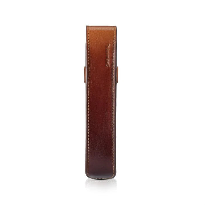 Sheaffer 100 Coffee Edition Fountain Pen with Leather Single Pen Pouch Gift Set
