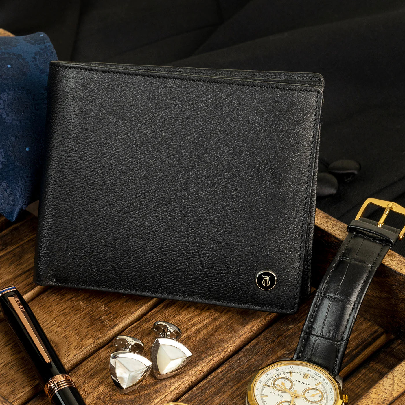 Lapis Bard Belgravia Black Traditional Wallet