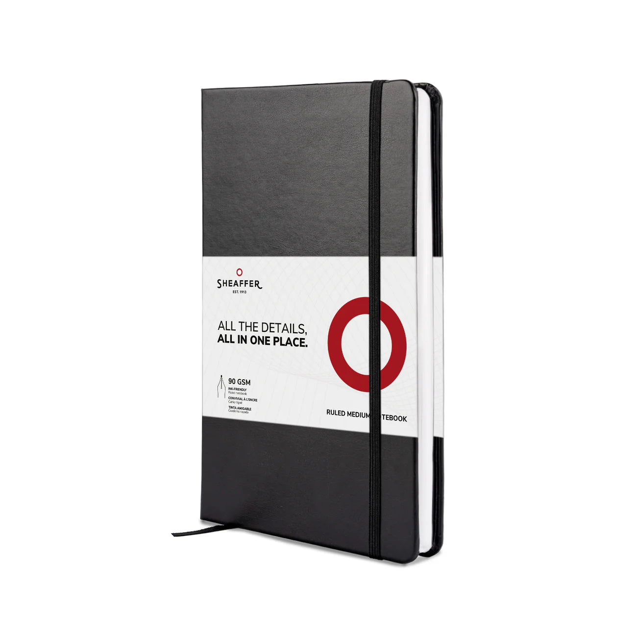 Sheaffer Gift Set ft. Glossy Black 300 Ballpoint Pen with Chrome Trim and Medium Notebook