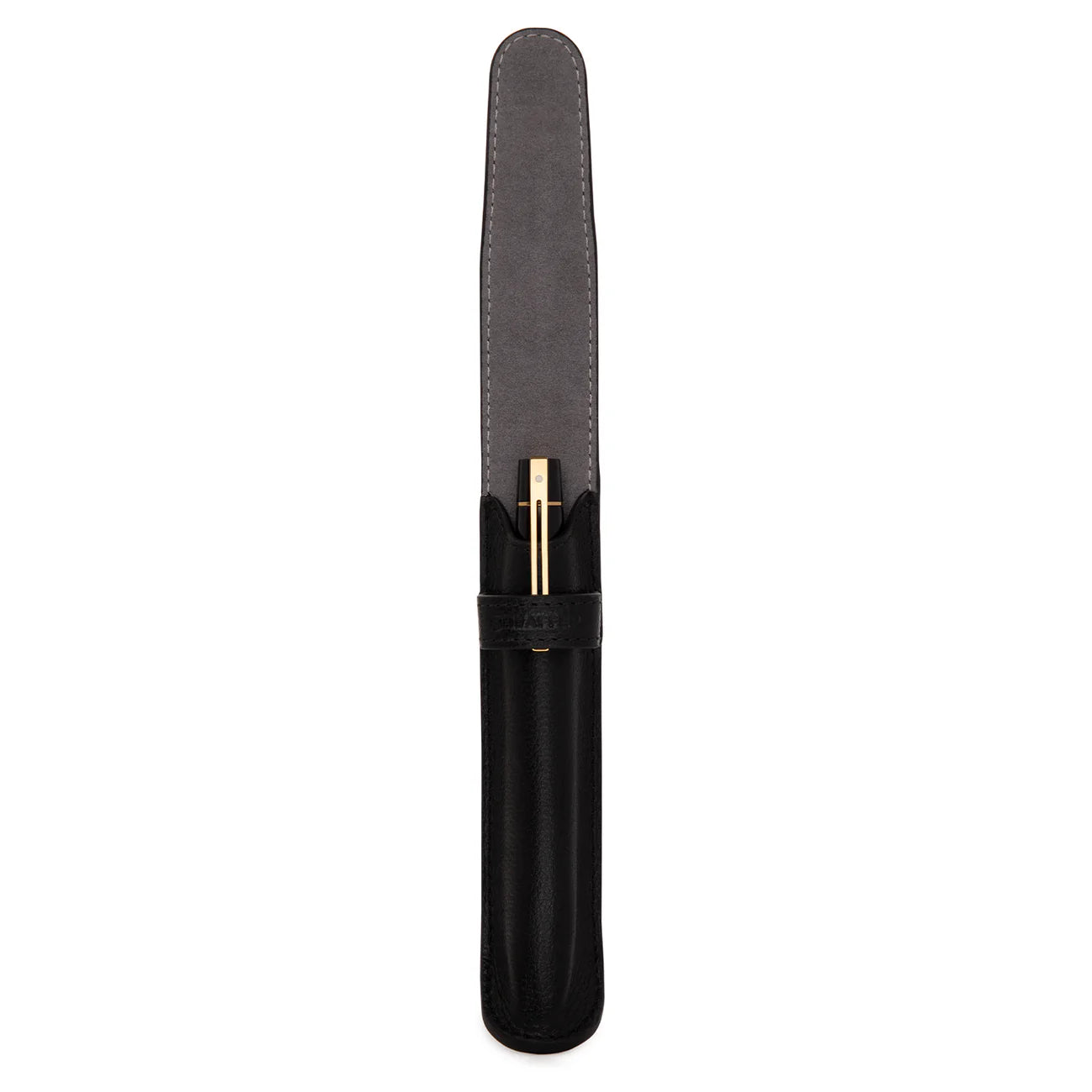 Sheaffer Gift Set Glossy Black 300 Ballpoint Pen With Gold Trim And Pen Pouch