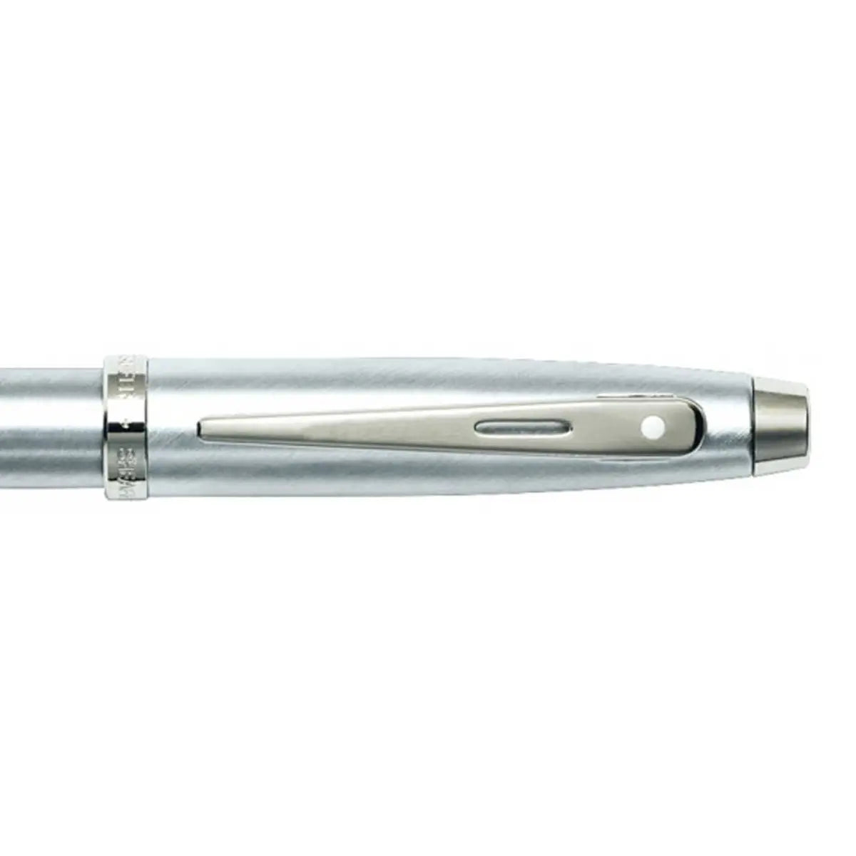 Sheaffer 100 Brushed Chrome Fountain Pen With Chrome Trims