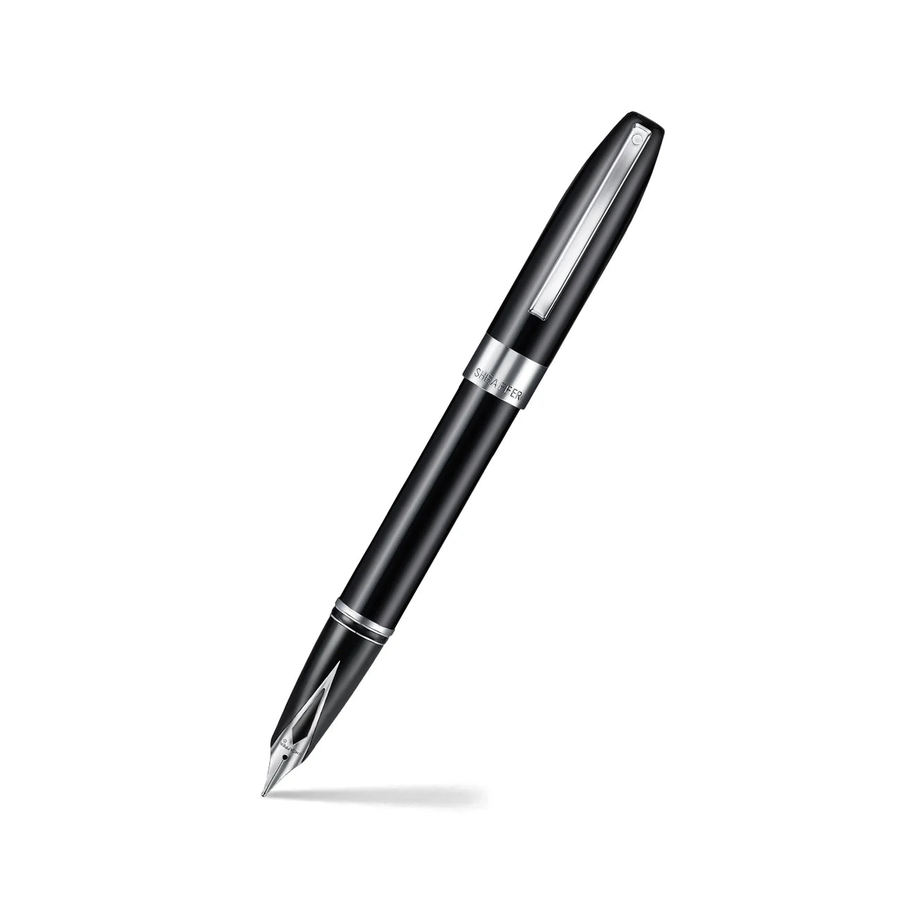 Sheaffer Legacy Glossy Black Inlaid Nib Fountain Pen with Chrome-Plated Trims