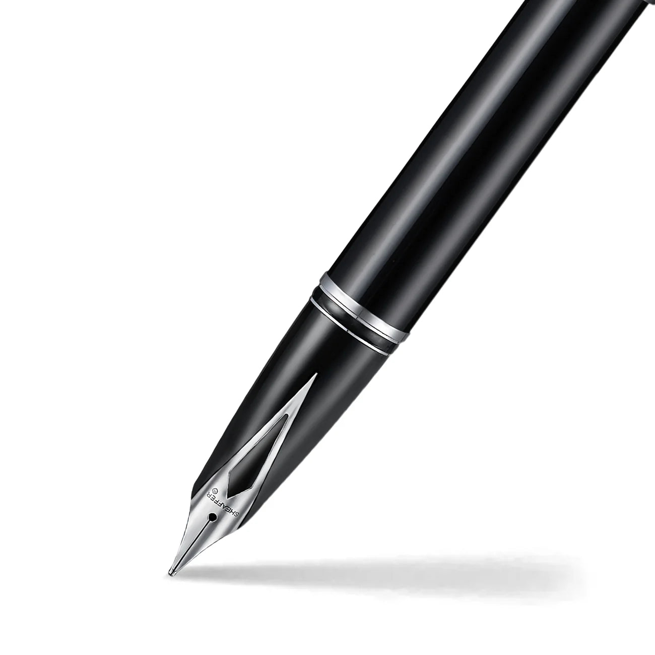 Sheaffer Legacy Glossy Black Inlaid Nib Fountain Pen with Chrome-Plated Trims