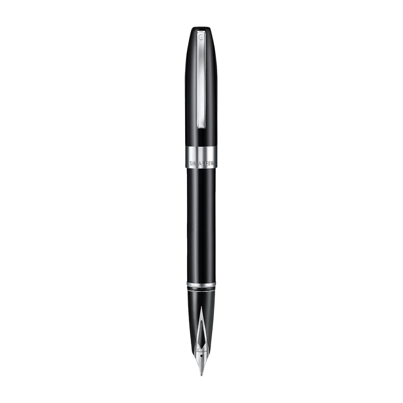 Sheaffer Legacy Glossy Black Inlaid Nib Fountain Pen with Chrome-Plated Trims
