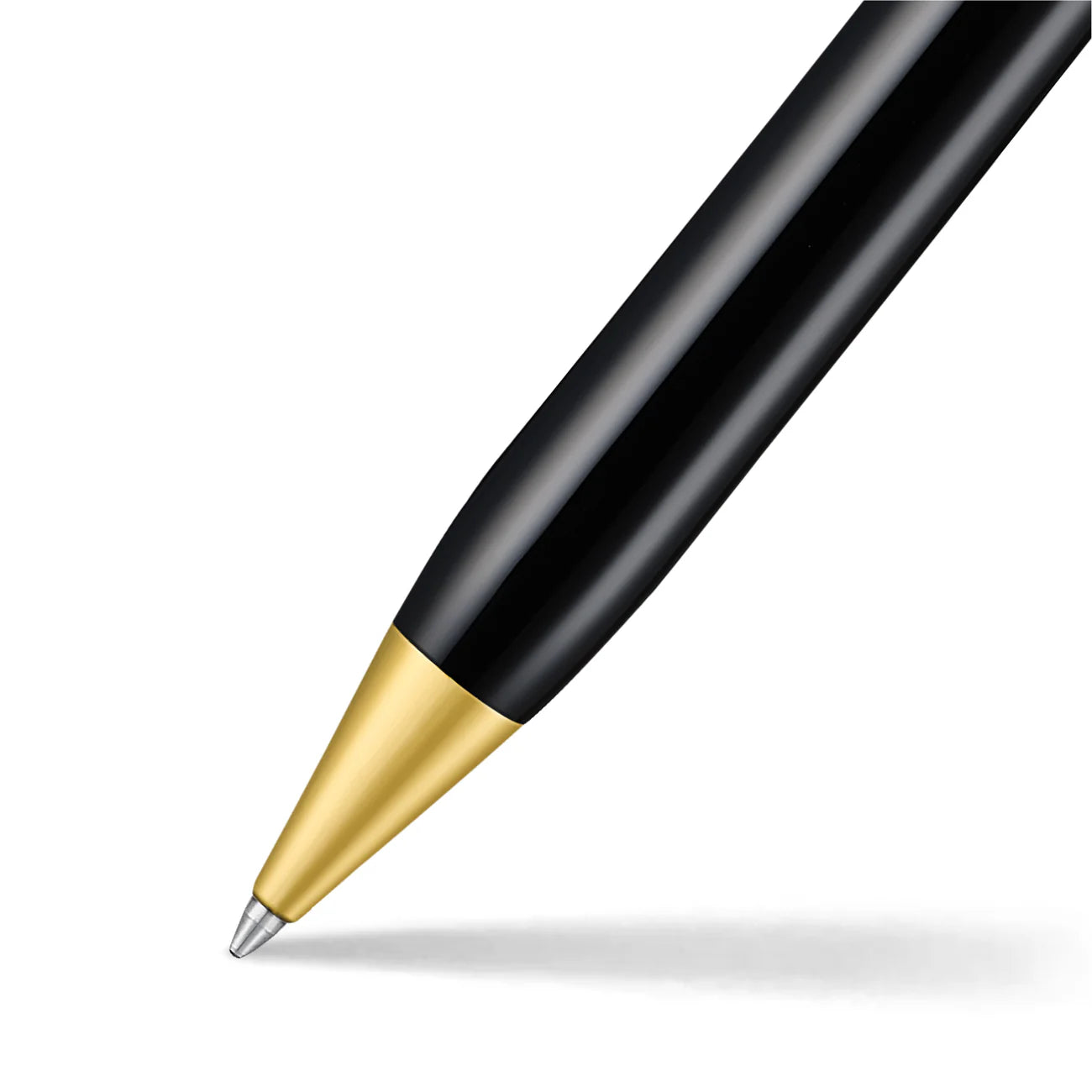 Sheaffer Legacy Glossy Black and Chrome Bi-color Ballpoint Pen with 14K PVD Gold-Plated, Stainless Steel Trims