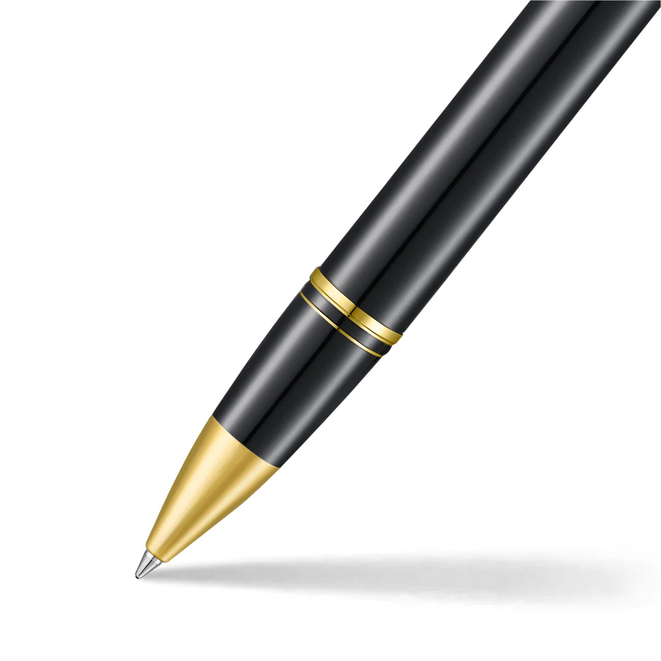 Sheaffer Legacy Glossy Black and Chrome Bi-color Rollerball Pen with 14K PVD Gold-Plated, Stainless Steel Trims
