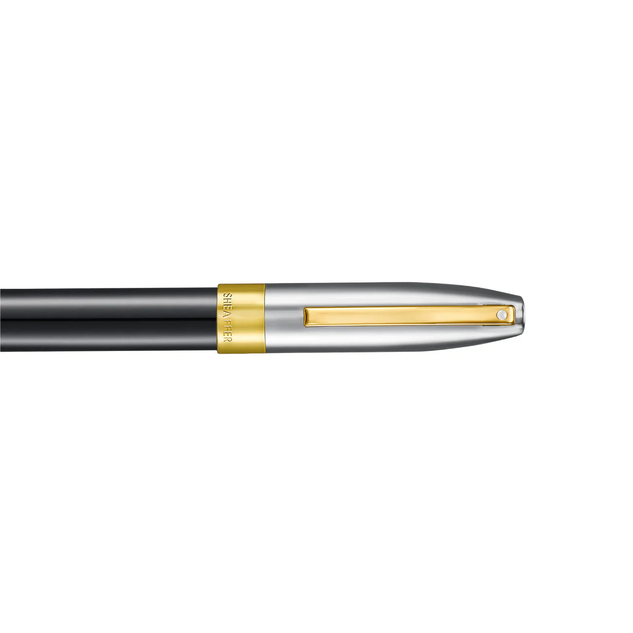 Sheaffer Legacy Glossy Black and Chrome Bi-color Rollerball Pen with 14K PVD Gold-Plated, Stainless Steel Trims