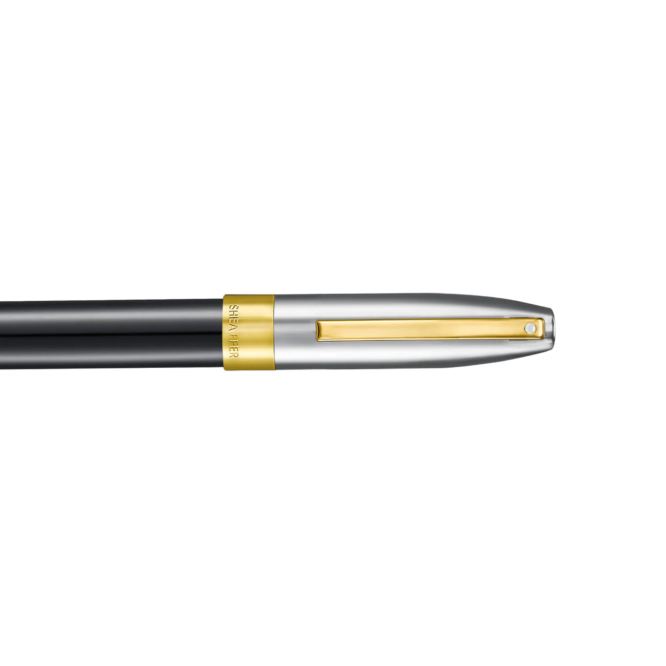 Sheaffer Legacy Glossy Black and Chrome Bi-color Fountain Pen with 14K PVD Gold-Plated, Stainless Steel Inlaid Nib and Trims (Medium Nib)