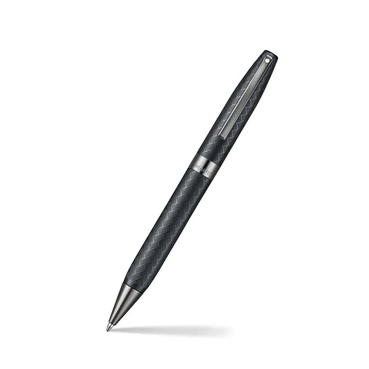 Sheaffer Legacy Chevron Matte Black Ballpoint Pen with PVD Gunmetal Trims