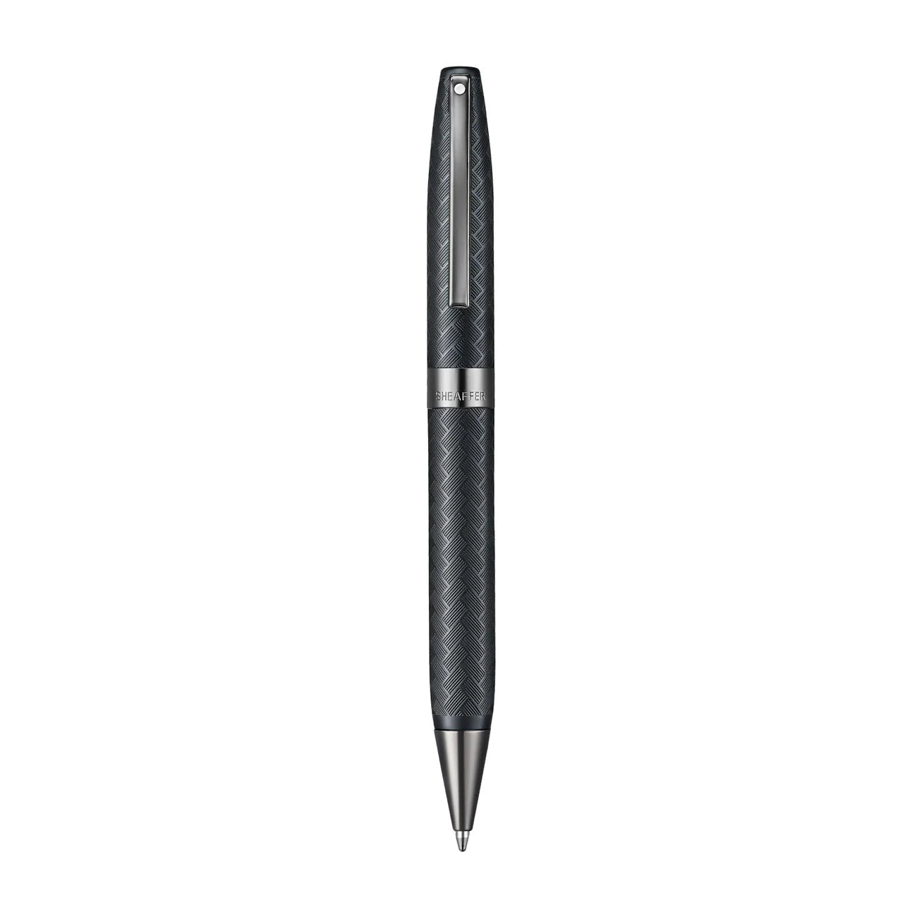 Sheaffer Legacy Chevron Matte Black Ballpoint Pen with PVD Gunmetal Trims