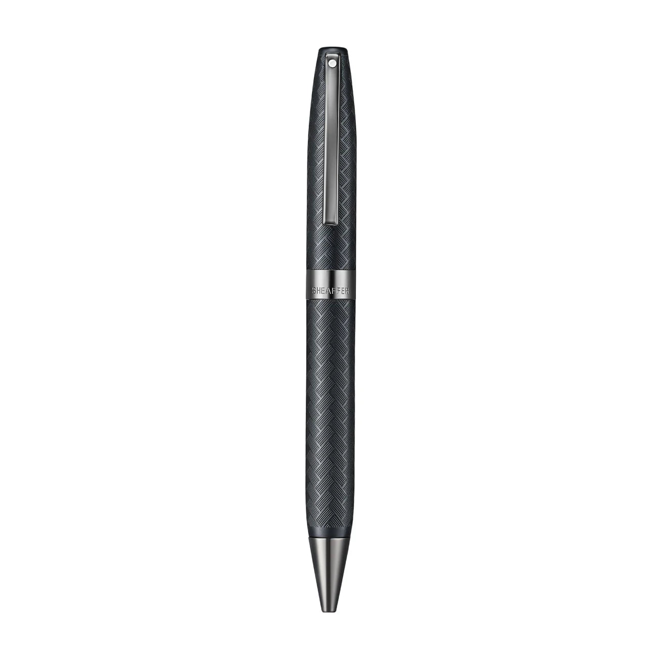 Sheaffer Legacy Chevron Matte Black Ballpoint Pen with PVD Gunmetal Trims
