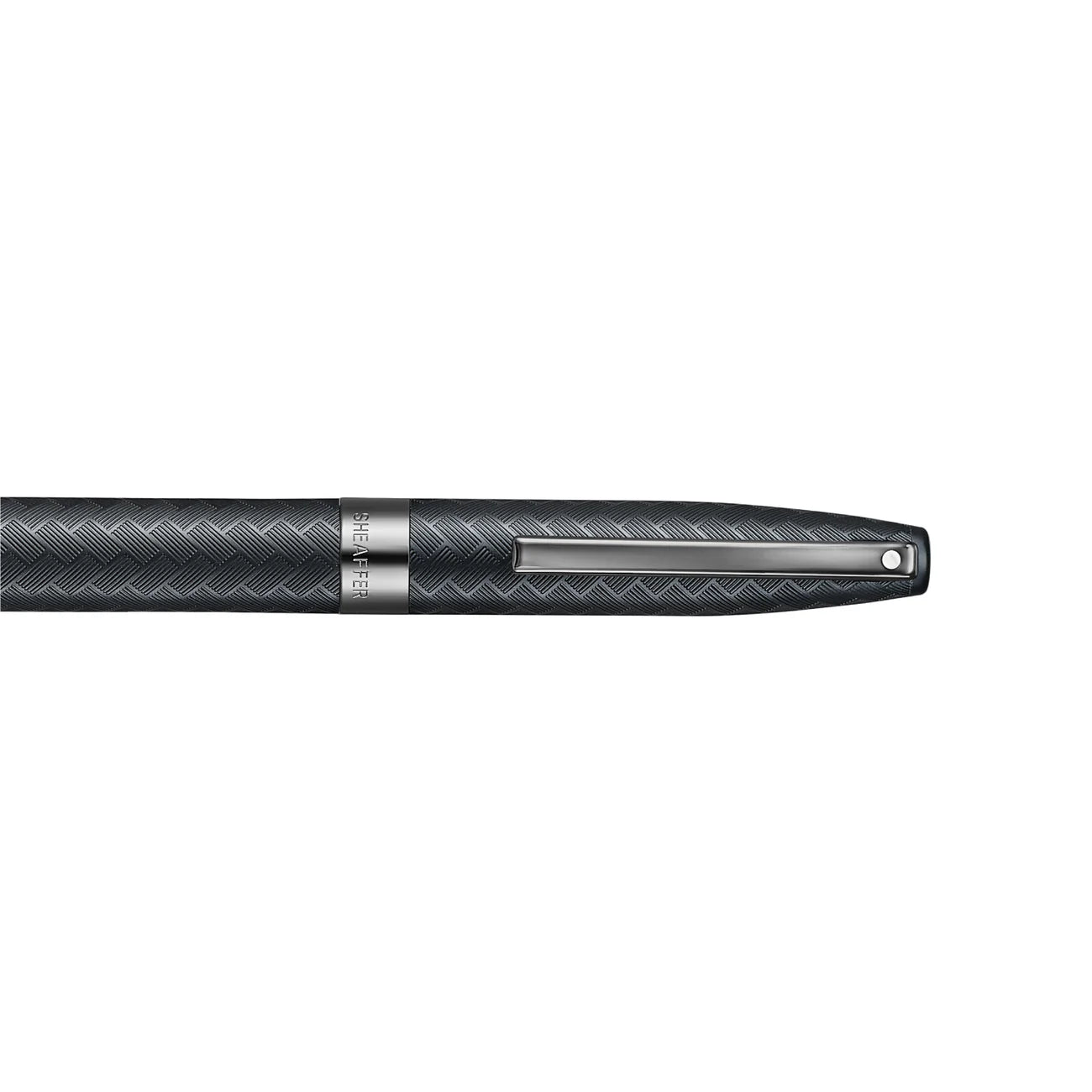 Sheaffer Legacy Chevron Matte Black Ballpoint Pen with PVD Gunmetal Trims