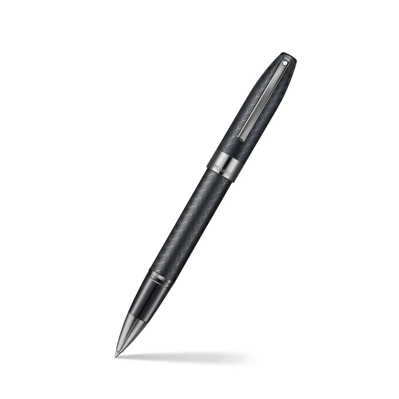 Sheaffer Legacy Chevron Matte Black Rollerball Pen with PVD Gunmetal Trims