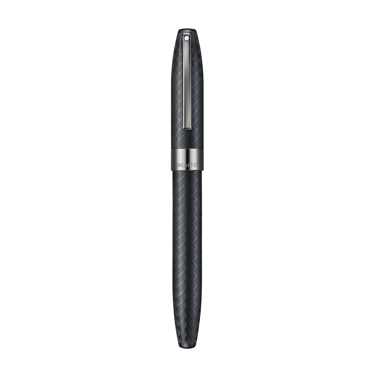 Sheaffer Legacy Chevron Matte Black Rollerball Pen with PVD Gunmetal Trims