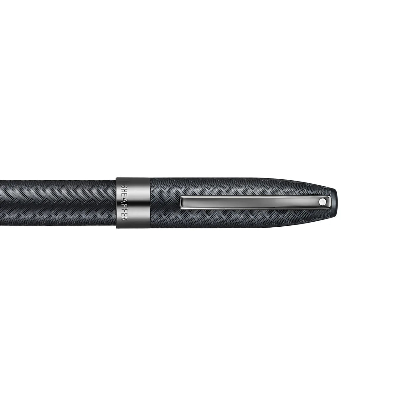 Sheaffer Legacy Chevron Matte Black Rollerball Pen with PVD Gunmetal Trims