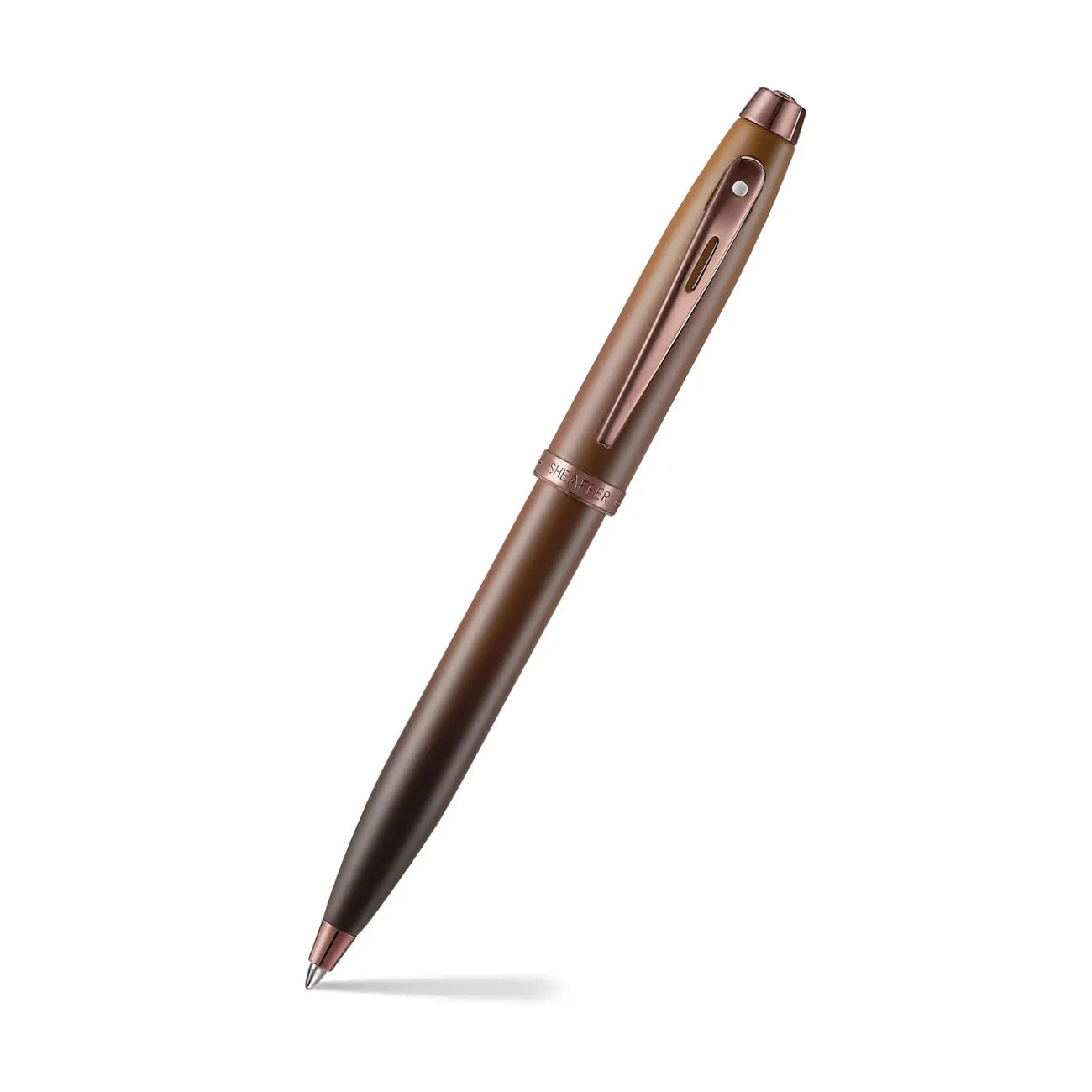 Sheaffer 100 Coffee Edition Ballpoint Pen with Leather Single Pen Pouch Gift Set