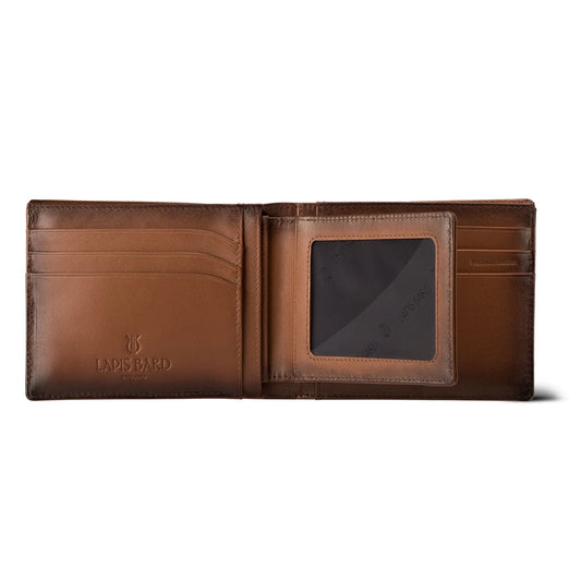 Lapis Bard Ducorium Bi-Fold Evening Wallet in Cognac, view 2