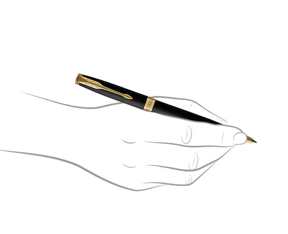 Parker Sonnet Matte Black Gold Trim Ballpoint Pen