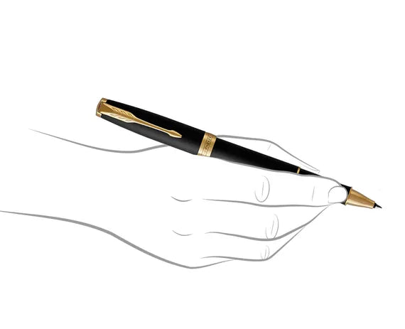 Parker Sonnet Lacquer Black Gold Trim Rollerball