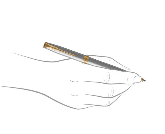 Parker Sonnet Stainless Steel Gold Trim Ballpoint Pen