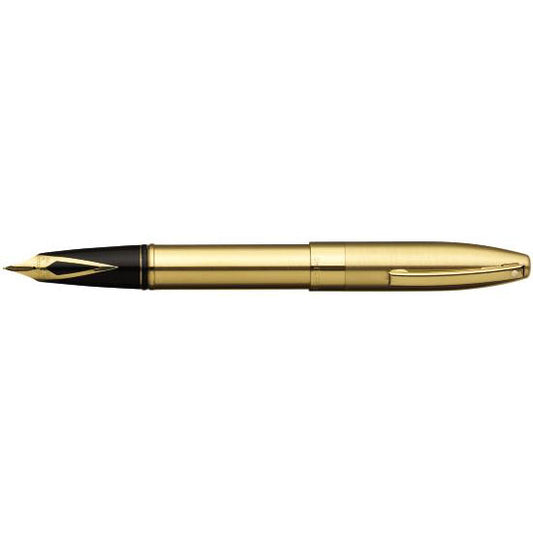 Sheaffer Legacy Heritage Brushed Gold Plate Fountain Pen (Broad)